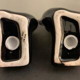 Pair of black ceramic hand book greenhouse, 1970, Netherlands