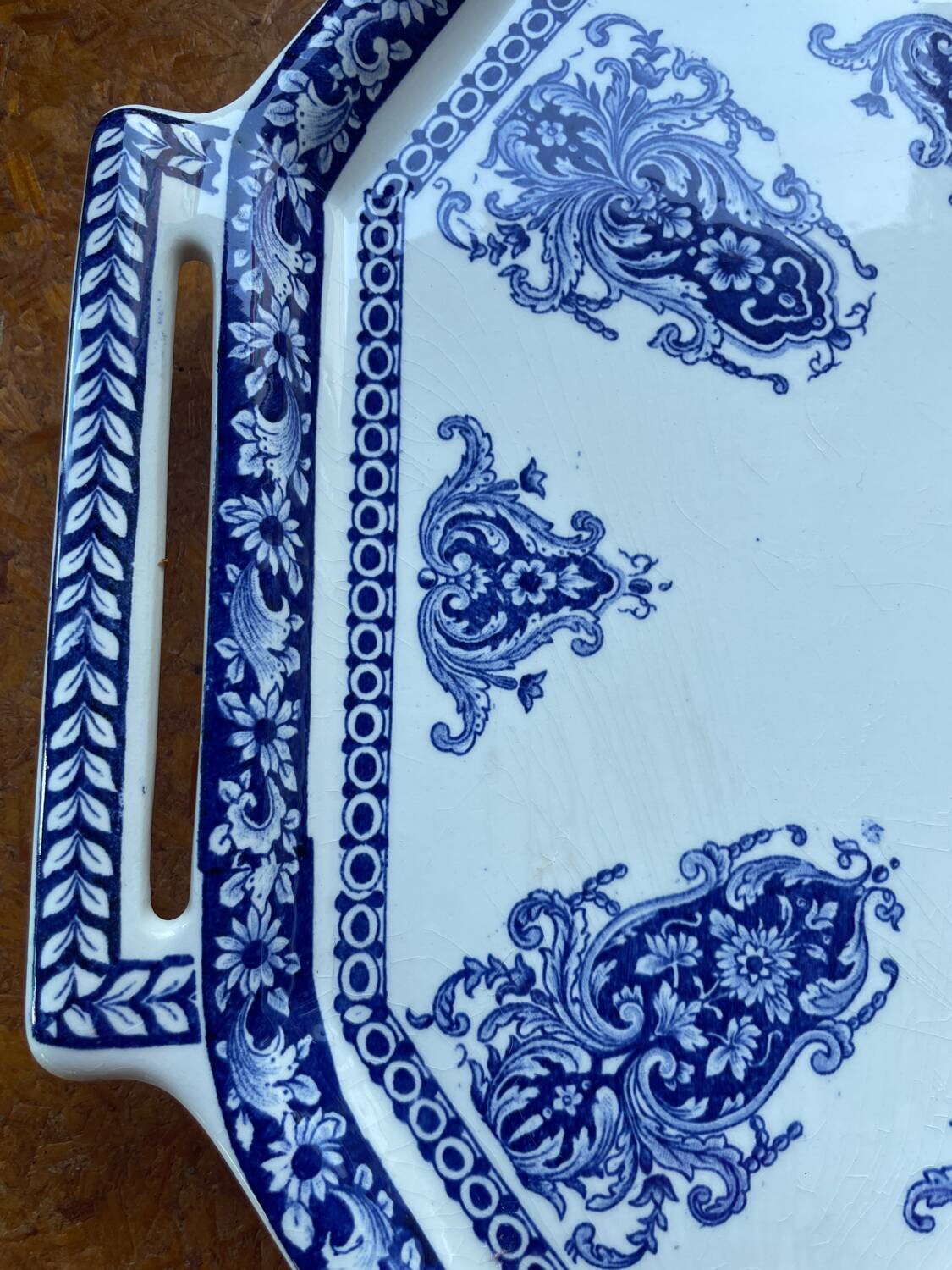 Large earthenware dish Gien France