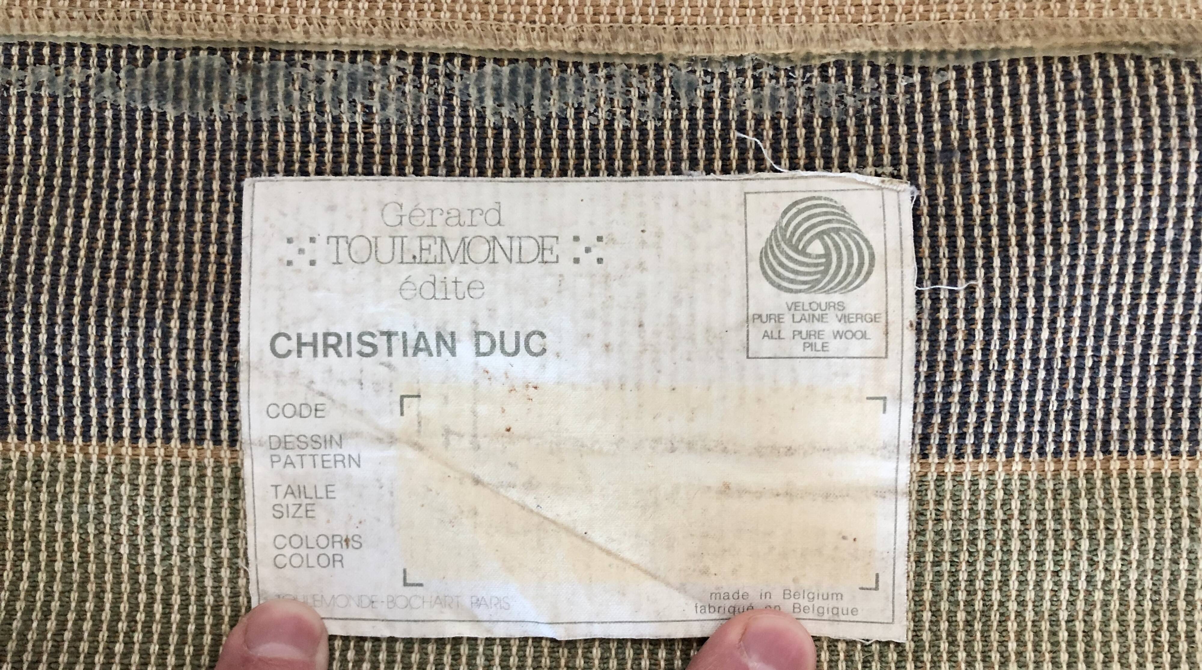 “Less is more” rug by C. Duc for Toulemonde Bochart, France 1980s