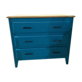 Dresser vintage light oak and blue duck