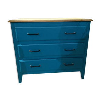Dresser vintage light oak and blue duck
