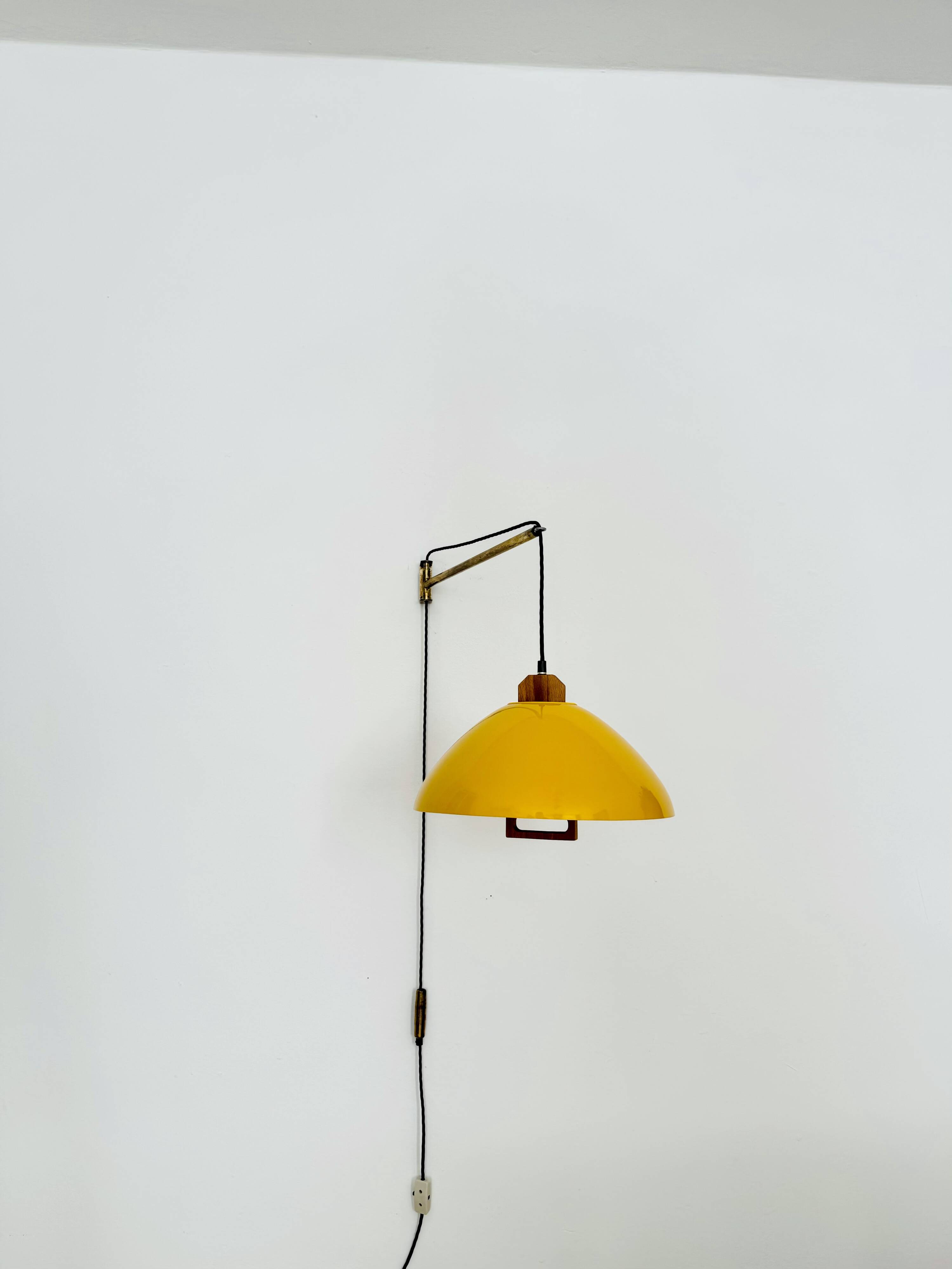 Large Adjustable Brass Wall Lamp