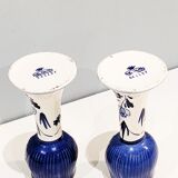 2 vintage '80 candlesticks in the shape of a tulip. Delft. In perfect condition.