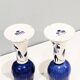 2 vintage '80 candlesticks in the shape of a tulip. Delft. In perfect condition.
