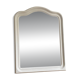 Antique mirror with a gendarme hat shape. White. 72x56.