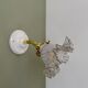 Vintage tulip wall lamp in white and transparent glass