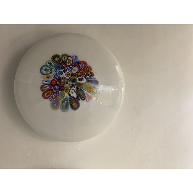 Murrine sphere in glass with multicolored murrine