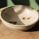 Shallow dish in stoneware, signed Yves Loiselet.