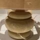 Vintage lamp with a stone base, herbarium lampshade.