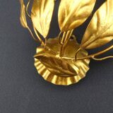 Pair of mourning sconces in gilded sheet metal
