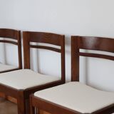 4 modernist cream chairs