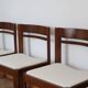4 modernist cream chairs