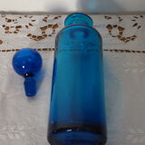 Glass bottle blue ball cap