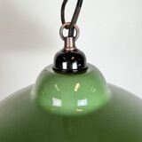 Industrial Green Enamel Factory Pendant Lamp, 1960s