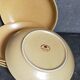 Five vintage natural stoneware soup plates