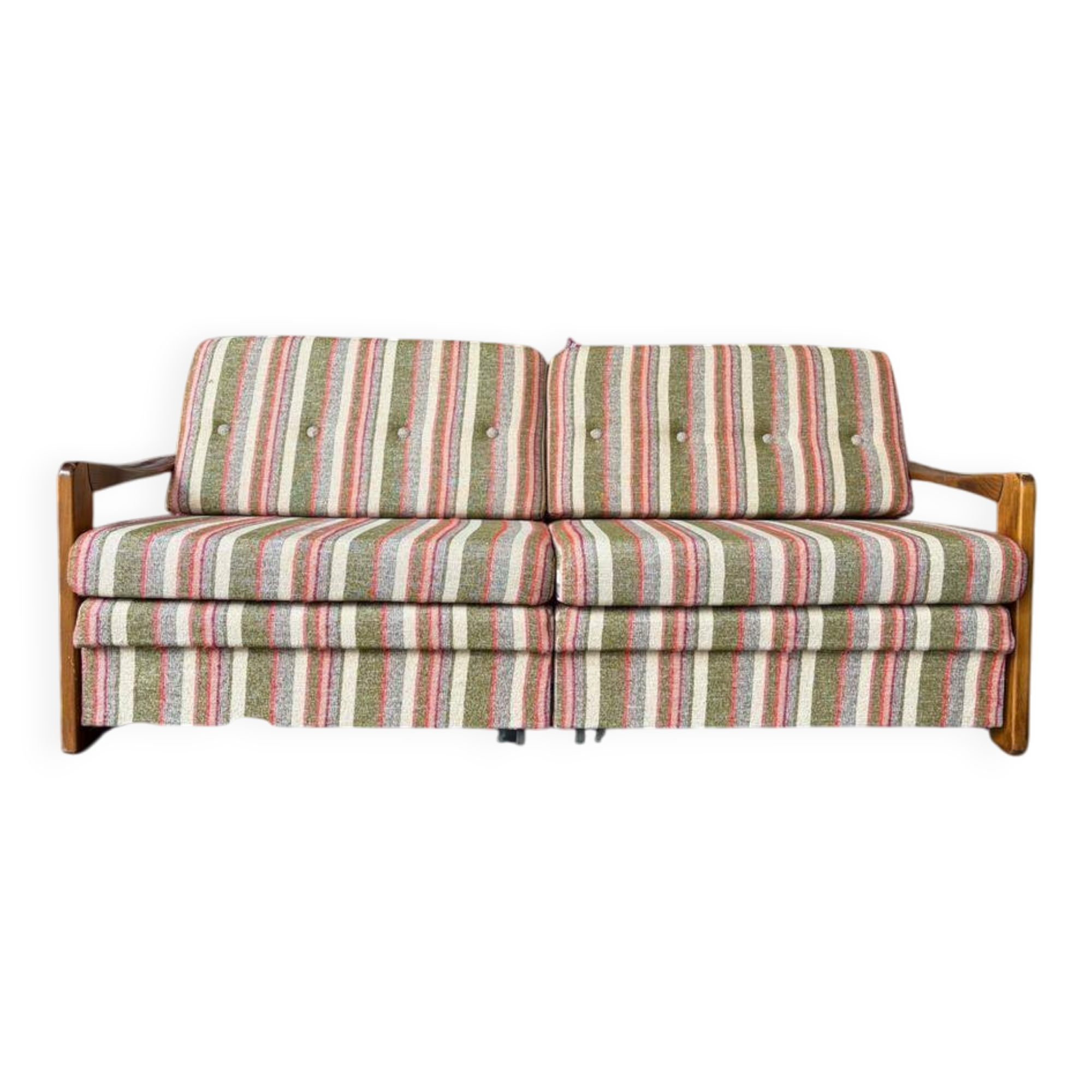 Vintage wooden sofa / sofa bed / couch