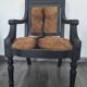 Louis XVI style Jacob armchair in genuine goatskin