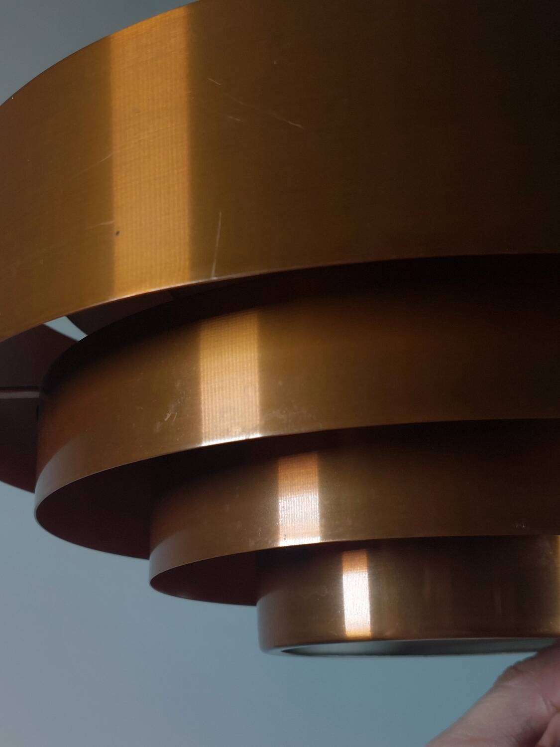 Suspension vintage mi-siècle Jo Hammerborg Ultra Copper Fog Morup