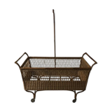 Rattan-wheeled crib