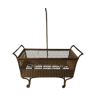 Rattan-wheeled crib