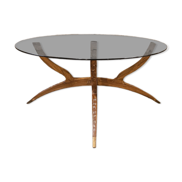 1960s vintage spider leg coffee table