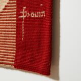 Daniel Drouin woven wool tapestry “Ombre rouge” 1970