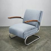 1930s Bauhaus Cantilever Armchair in Thonet S 411 Style, Attributed to Kovo