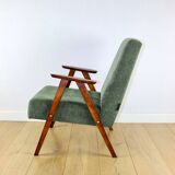 Classic green olive structural armchair like Chierowski