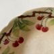 Plate mounted compotier with fruit iron earth with cherry decoration 1930