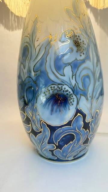 Camille Tharaud, large vase converted into a lamp