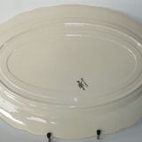 Big flat oval earthenware Sarreguemines Agreste