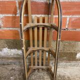 Vintage Davos wooden & metal sled for winter sports