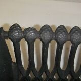Log holder, old cast iron andiron