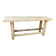 Primitive industrial table workbench in raw natural wood vintage bohemian trade store