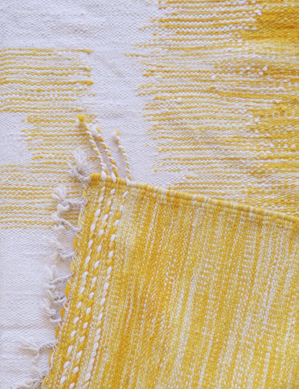 Yellow Kilim Rug - 10.2 x 6.4 ft