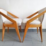 Set of 4 vintage chairs by Charles Ramos 1950