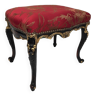 Stool in carved and black and gold lacquered wood, Louis XV style and Chinese inspiration