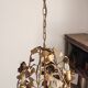 Chandelier hand-forged Hollywood Regency rose leaf decorations