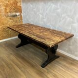 Industrial monastery farmhouse table with burnt top