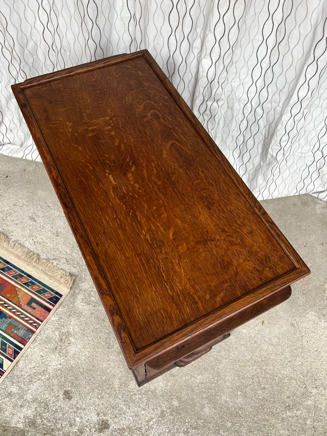 Ancien caisson de bureau en chêne, double face