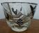 Coupe en verre taillé décor oiseaux