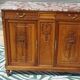 Art Deco walnut sideboard with marble top