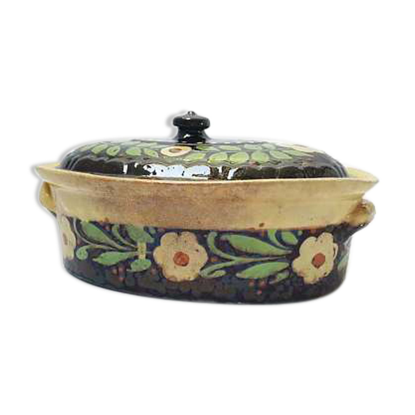 Terrine terre cuite vernissée émaillée Selency