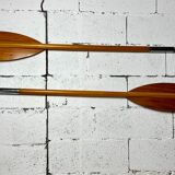Pair of old wooden paddles