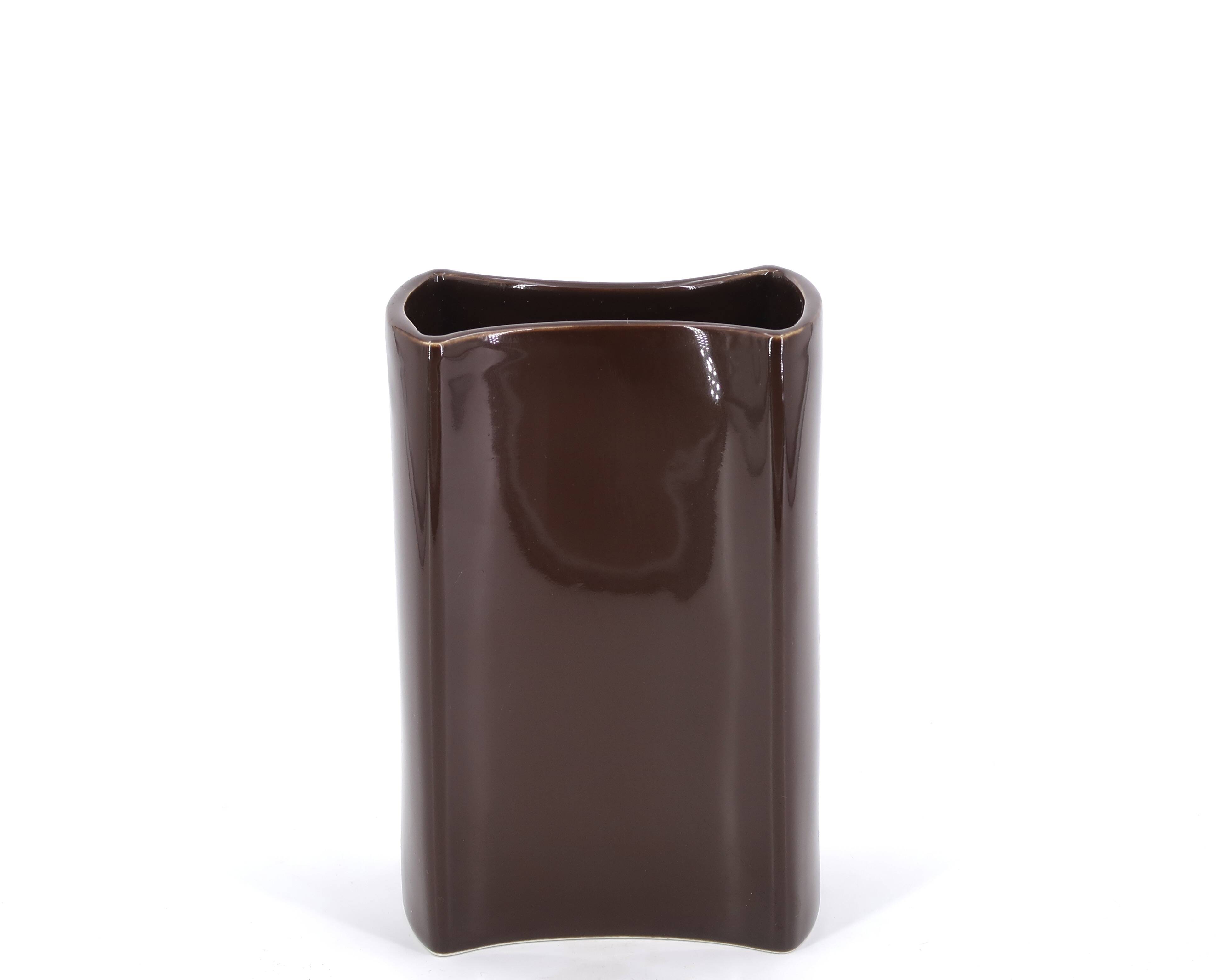 Brown ceramic vase, 1970s