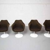 Set of four Eero Saarinen Swivel Tulip Armchairs Model 150, 1970s by Knoll Int.