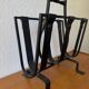 Brutalist wrought iron magazine rack from the 50s