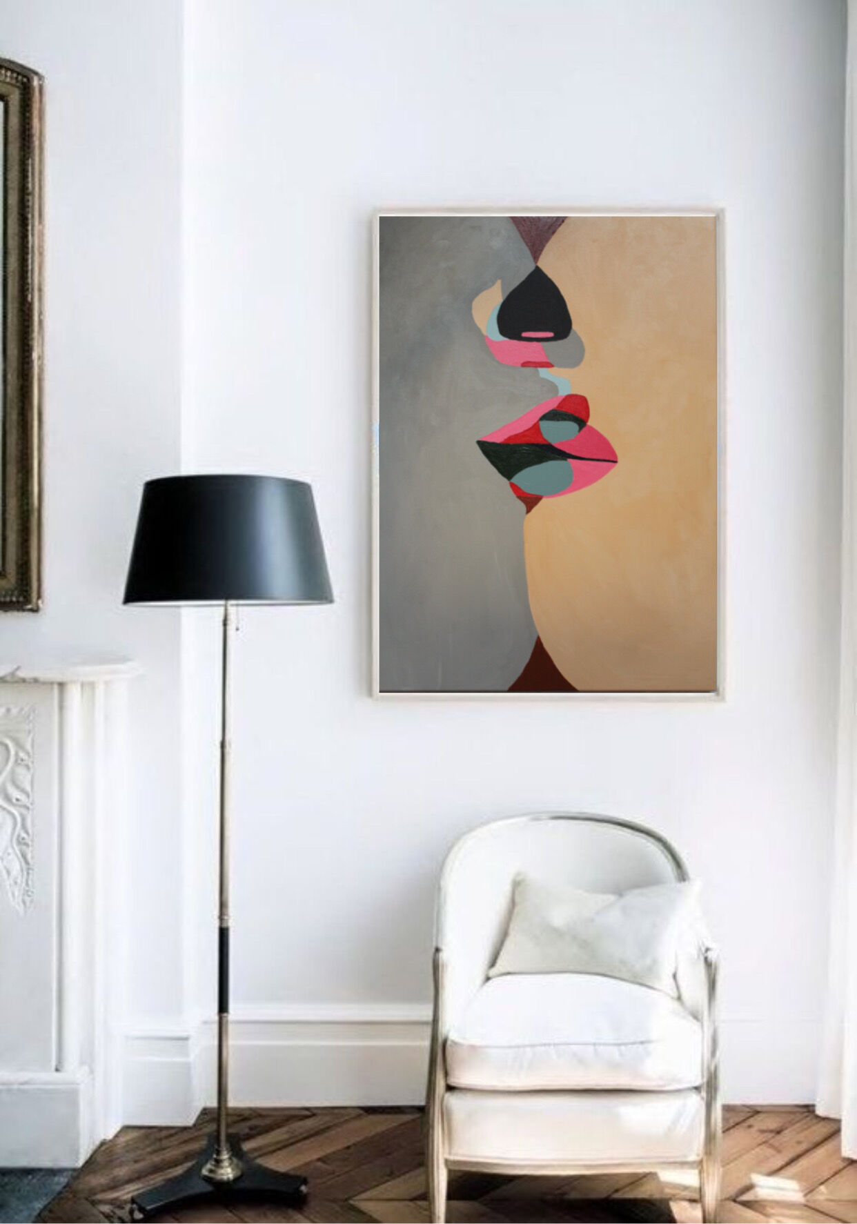 Acrylic canvas The kiss 73X54 cm for living room