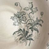 Old iron earth salad bowl, poppy model