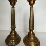 Pair of gilded bronze candlesticks
